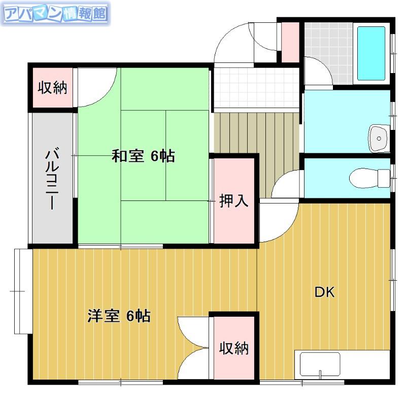テオリア(1LDK/2階)の間取り写真
