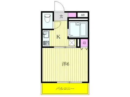 ヴィレ西日暮里(1K/3階)の間取り写真