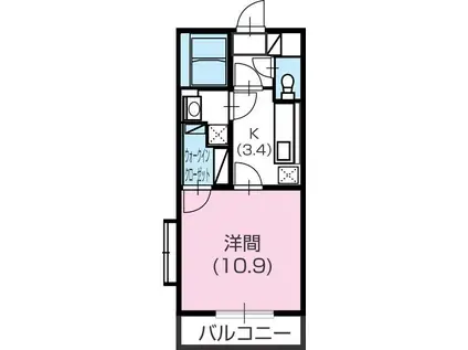 ルーチェ(1K/3階)の間取り写真