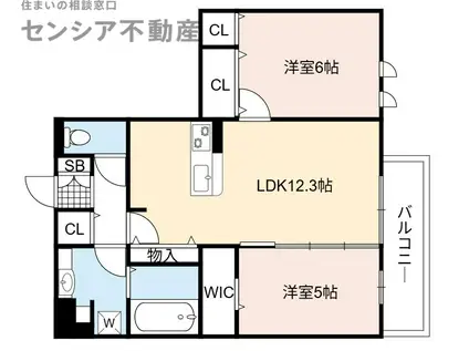 ルーチェ神路(2LDK/2階)の間取り写真