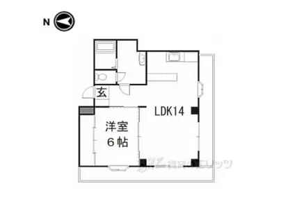 アーバン嵐山Ⅳ(1LDK/1階)の間取り写真