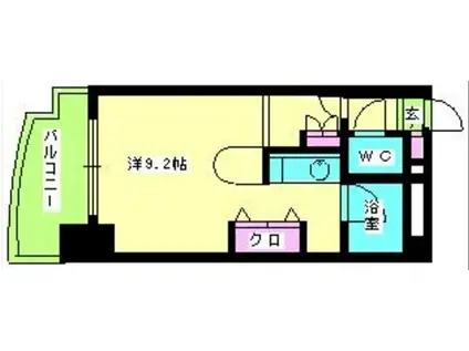 フレックス笹原駅前(ワンルーム/4階)の間取り写真