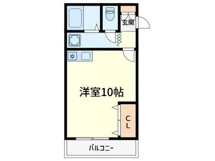 マンションプロス(ワンルーム/1階)の間取り写真