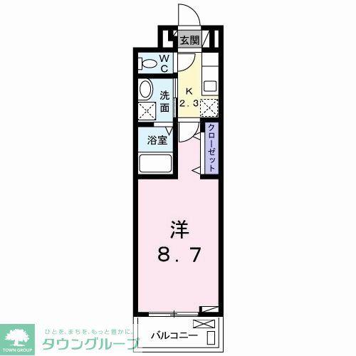 YSアビタシオン青柳(1K/3階)の間取り写真