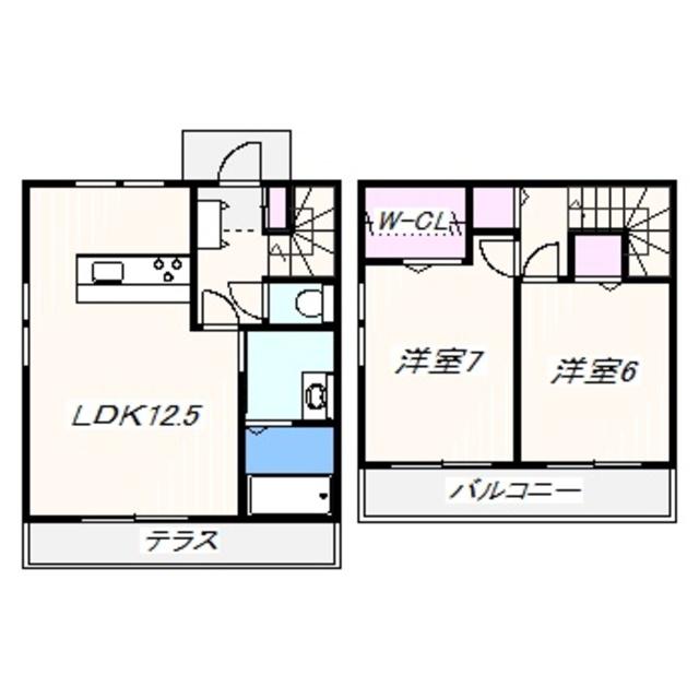 カーサローゼオ(2LDK/1階)の間取り写真