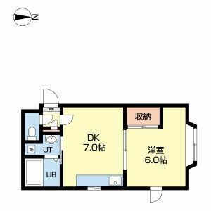 S-COURT17(1DK/1階)の間取り写真