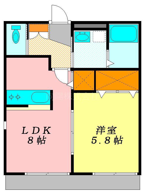 エストAKIII(1LDK/1階)の間取り写真