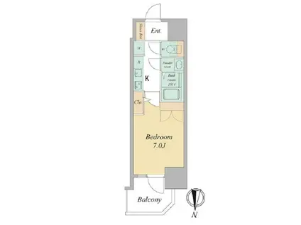 セレニテ東梅田アリエ(1K/11階)の間取り写真