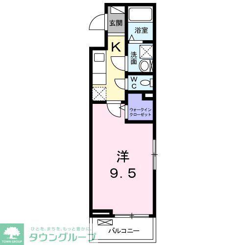 サンリットウエストJ(1K/3階)の間取り写真