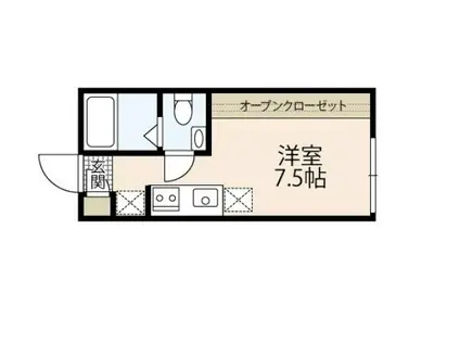 トワスール美の里(ワンルーム/2階)の間取り写真