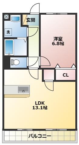 フォルテシモ(1LDK/1階)の間取り写真