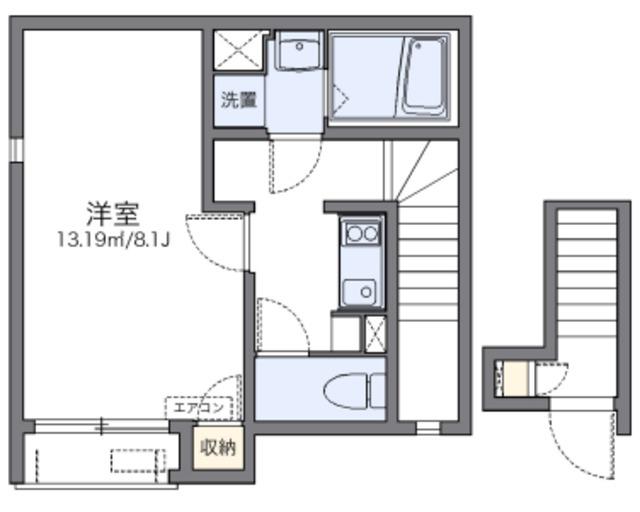 レオネクスト出村(1K/2階)の間取り写真