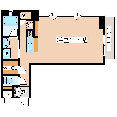 KAISEI神戸北野町(ワンルーム/3階)の間取り写真