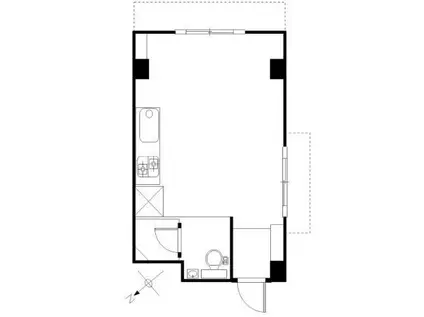 パティオ駒岡2号館(ワンルーム/2階)の間取り写真