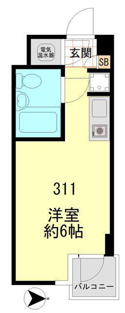 ニュー池袋ハイツ(ワンルーム/3階)の間取り写真