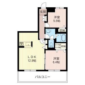 ラ・プレッソ(2LDK/3階)の間取り写真