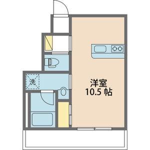 カプラン福井(1LDK/1階)の間取り写真