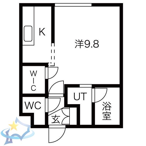 CASA COMIENZO(1K/1階)の間取り写真