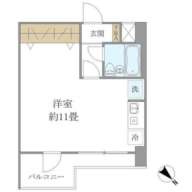 プラスワン横浜(ワンルーム/3階)の間取り写真