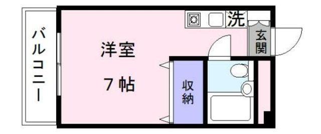 植村ビル 216(ワンルーム/2階)の間取り写真