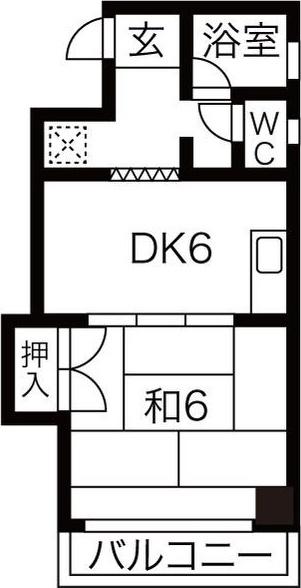第3記念橋ビルヂング(1DK/10階)の間取り写真