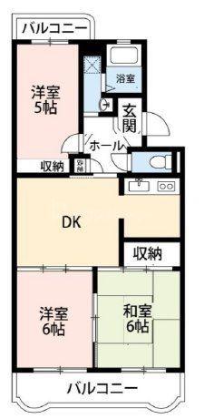 ストークマンションII(3DK/3階)の間取り写真