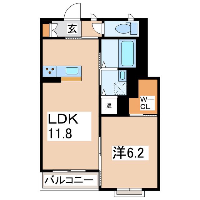ベレオSN(1LDK/3階)の間取り写真