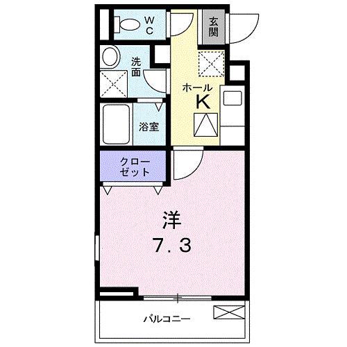 マーベラス平作(1K/1階)の間取り写真