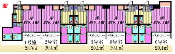 GRAN STELLA東川口(1K/3階)の間取り写真
