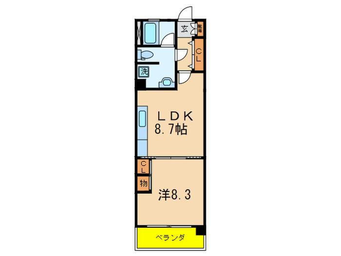スターヴァレイIII(1LDK/2階)の間取り写真