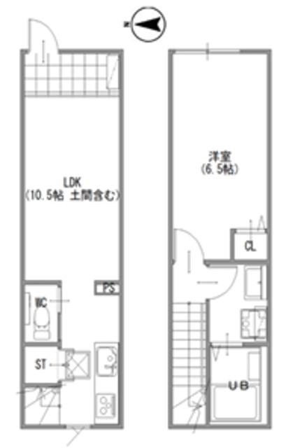 MOK-TERRACE HACHIOJI(1LDK/1階)の間取り写真