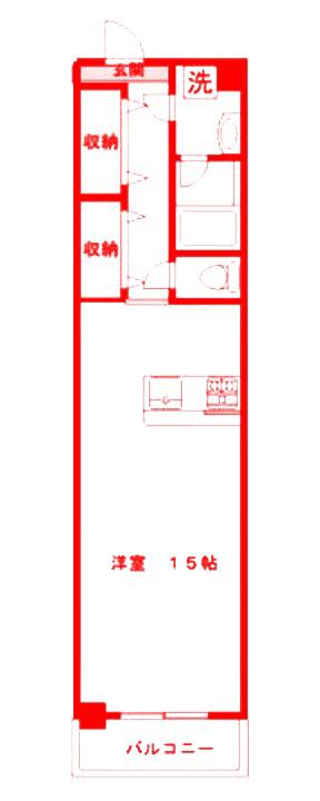 ミラベル新横濱(ワンルーム/8階)の間取り写真