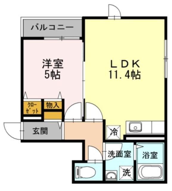 MTヒルズ(1LDK/2階)の間取り写真