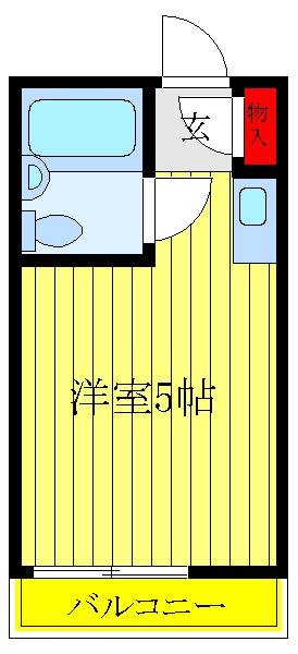 エースハイツ綾部(ワンルーム/5階)の間取り写真
