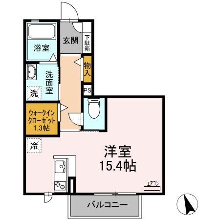 クラウン青山101(ワンルーム/1階)の間取り写真