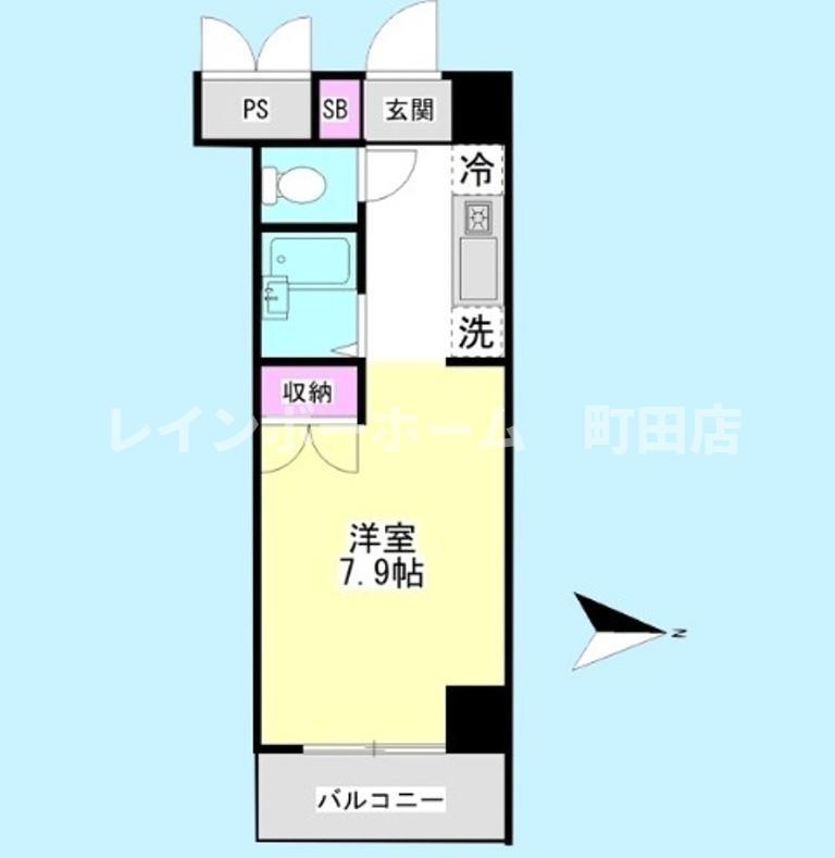 グランメール町田(ワンルーム/3階)の間取り写真