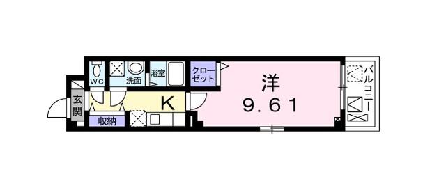 HATレジデンス(1K/4階)の間取り写真