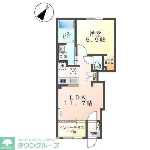 メゾン豊(1LDK/1階)の間取り写真