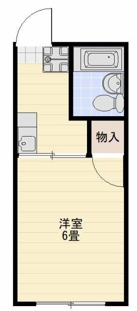 シティハイム中田A(1K/1階)の間取り写真