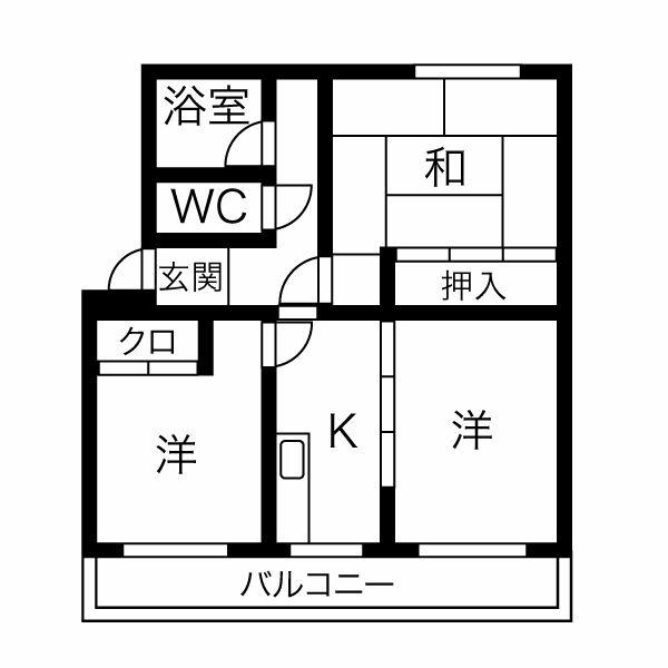 メゾン塚本(3DK/3階)の間取り写真