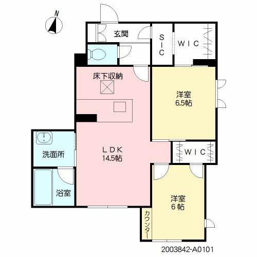 LA FELICE(2LDK/1階)の間取り写真