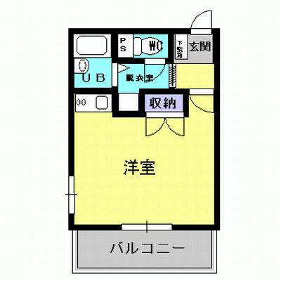 セジュールロマンII(ワンルーム/2階)の間取り写真