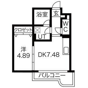 あさひレジデンス表町(1LDK/2階)の間取り写真
