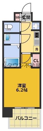 プレサンス鶴舞パーク&ステーション(1K/9階)の間取り写真