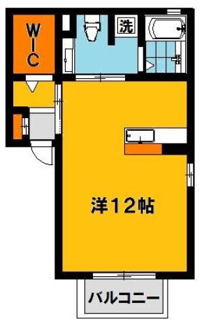 アムール(ワンルーム/1階)の間取り写真