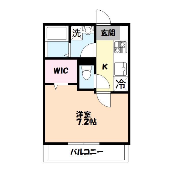 レティシア(1K/3階)の間取り写真