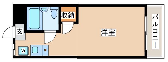 メゾンドサンベール(ワンルーム/2階)の間取り写真