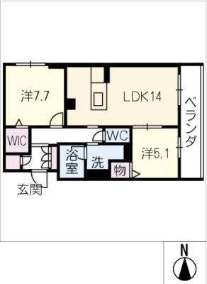 リーベン メーア(2LDK/2階)の間取り写真