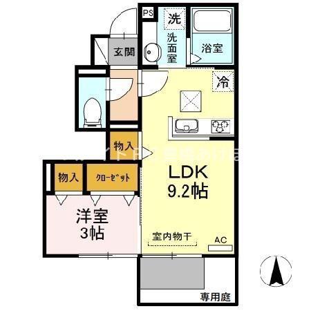 BONNE MAISON(1LDK/1階)の間取り写真
