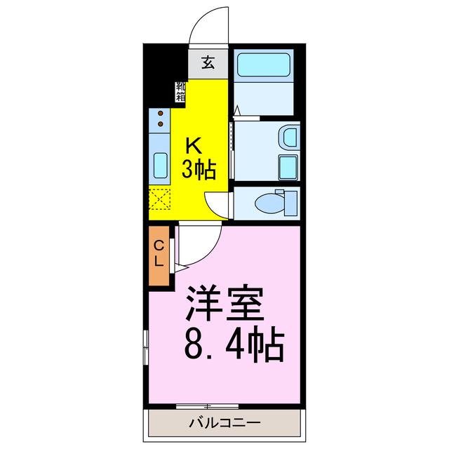 メゾン ド シャルール(1K/2階)の間取り写真